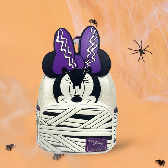 Loungefly Handbags - NWT Loungefly Disney Glow In The Dark Bride of Frankenstein Minnie Mini Backpack